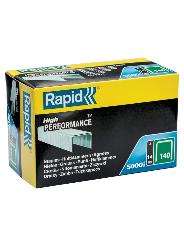 Rapid No.140 Flatwire Staples 14 mm, 5000 Pieces, Silver - Image 5