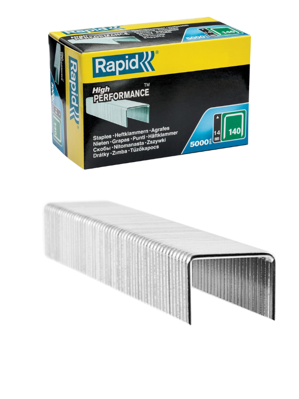 Rapid No.140 Flatwire Staples 14 mm, 5000 Pieces, Silver - Image 6