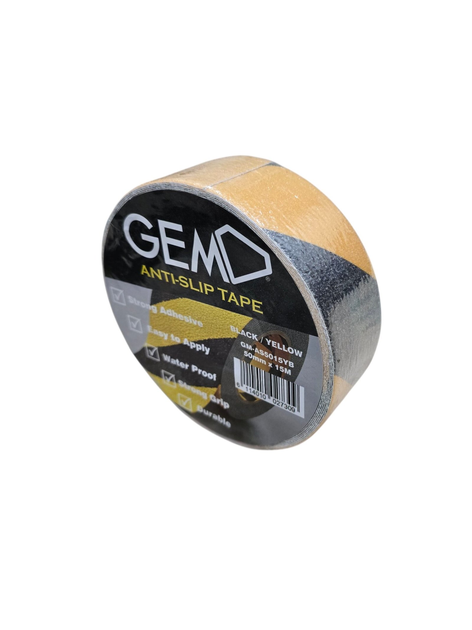 GM-AS5015YB GEM Anti-Slip Tape, Yellow & Black, 50mm x 15m – Strong Adhesive, Durable Grip & Enhanced Safety - Image 4
