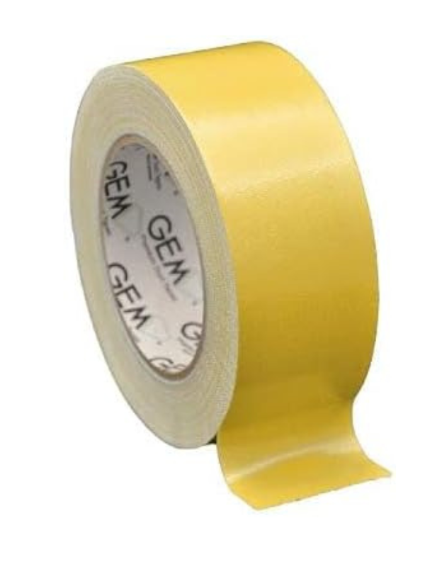 GEM Premium Cloth Duct Tape, Yellow, 75mm x 25m – Strong, Durable & Reinforced Adhesive Tape - Image 6