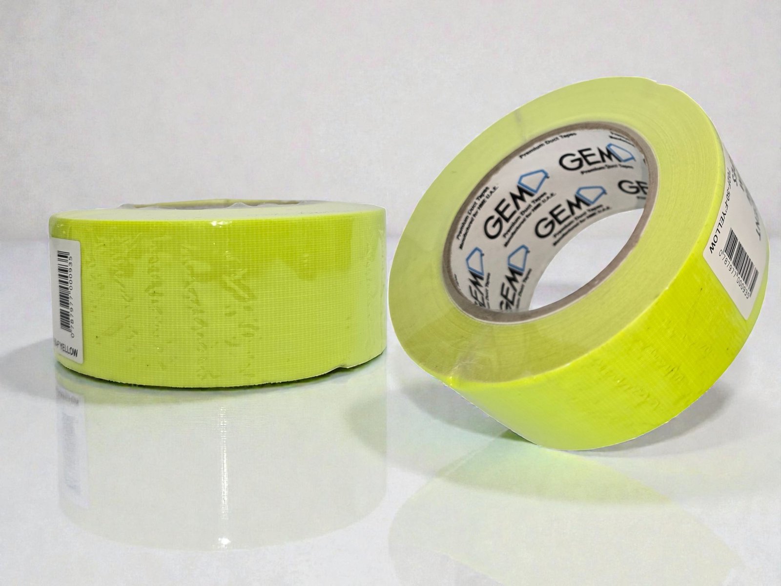 702F-50-F'Yellow GEM Premium Fluorescent Yellow Duct / Cloth Tape, 50mm x 25m – Strong, Durable & Reinforced Adhesive Tape - Image 6