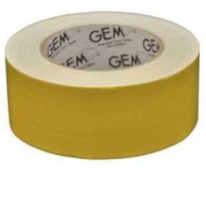 GEM Premium Cloth Duct Tape, Yellow, 75mm x 25m – Strong, Durable & Reinforced Adhesive Tape