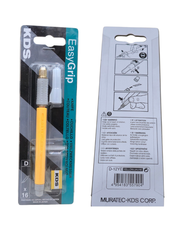 KDS D-12YE Easy Grip Cutter 10.5mm – Yellow Handle, Made in Japan - Image 5