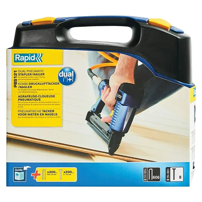 Rapid PBS121 Pneumatic Nailer & Stapler Kit with Accessories - Image 6
